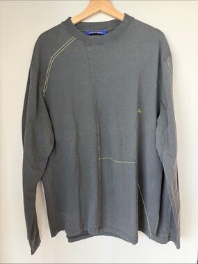 A-Cold-Wall Grey Long Sleeve Tee with Yellow Stitching